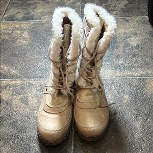 Women's Tan Fur-Lined Boots